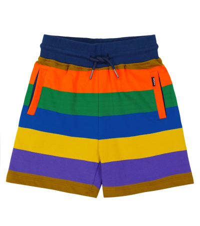 Molo Kids' Alwy Striped Cotton Shorts In Multi Stripe