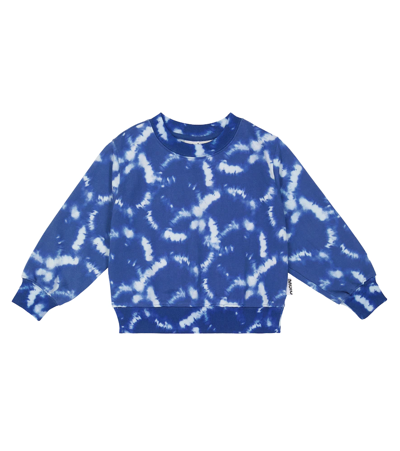 Molo Kids' Marge Tie-dye Sweatshirt In Ink Shibori