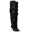 AMINA MUADDI JAHLEEL LEATHER OVER-THE-KNEE BOOTS