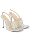 Magda Butrym Embellished Leather Thong Sandals In Silver