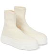 Khaite Ludlow Nylon High-top Sneakers In Cream