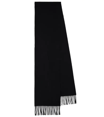 Joseph Alice Fringe-trimmed Wool And Cashmere-blend Scarf In Black