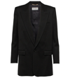 Saint Laurent Wool Gabardine Classic Blazer In Black