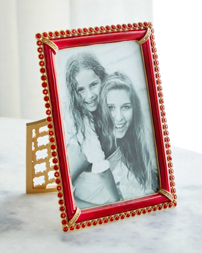 Jay Strongwater Stone Edge Frame, 4" X 6" In Ruby
