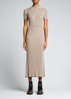 Gabriela Hearst Amor Ribbed Silk And Cashmere-blend Midi Dress In Oatmeal