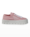 Prada 50mm Logo Flatform Sneakers In Pesco