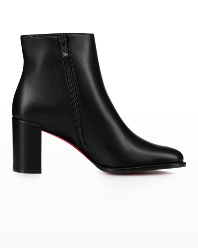 Christian Louboutin 70mm Adoxa Leather Ankle Boots In Black