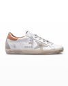 Golden Goose Superstar Bicolor Leather Low-top Sneakers In White Ice Lt B