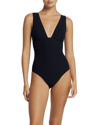 Jets Australia Jetset Plunge Tie-back One-piece Swimsuit In Black