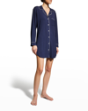 Eberjey Gisele Stretch Jersey Sleep Shirt In Navy
