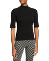 Rosetta Getty Cotton Cropped-sleeve T-shirt In Black