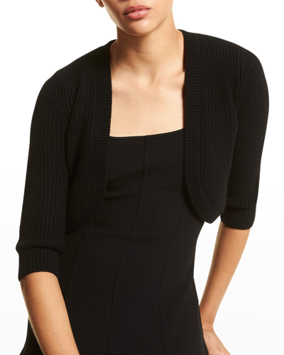 Michael Kors Collection Core Wool Shrug In Black