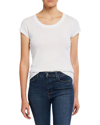 L'agence Cory Scoop-neck Tee In White