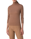 Akris Mock-neck Seamless Fine-rib Sweater In Black
