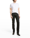 Tom Ford Mens White Brand-embroidered Crewneck Cotton-blend T-shirt In Nat Sld