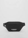 Burberry Sonny Belt Bag In Nylon With Logo Print In Black