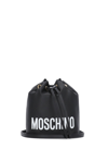 MOSCHINO MOSCHINO LOGO PRINTED BUCKET SHOULDER BAG