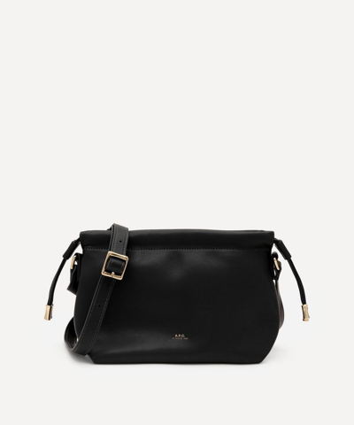 Apc Ninon Faux Leather Cross-body Bag In Black
