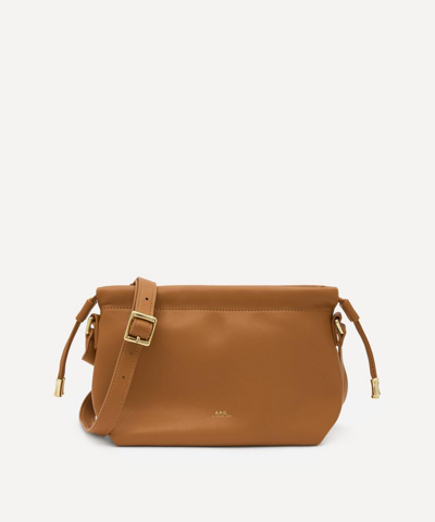 Apc Ninon Faux Leather Cross-body Bag In Caramel