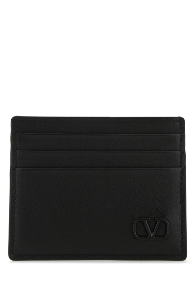Valentino Garavani Men's Vlogo Small Card Holder In Black