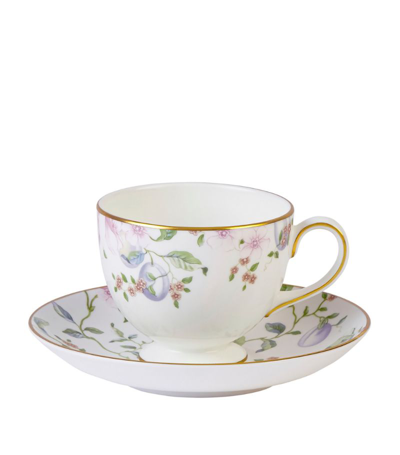 Wedgwood Sweet Plum Teacup And Saucer Set In Multi