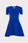 Milly Minis Textured Tech Dress In Cobalt