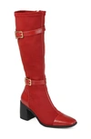 Journee Collection Gaibree Buckle Boot In Red