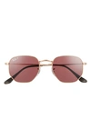 Ray Ban Ray-ban Unisex Polarized Sunglasses, Rb3565 Jack 53 In Rose Gold-tone