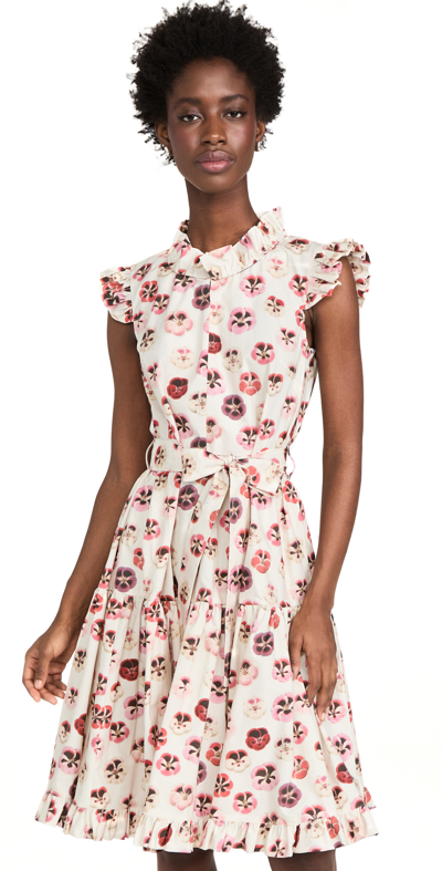 La Doublej Short And Sassy Dress In Micro Pansy