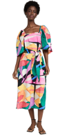 Mara Hoffman Sara Belted Printed Organic Cotton-poplin Midi Dress In Multi