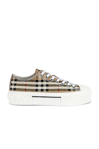 Burberry Jack Checkered Tennis Sneakers In Nocolor