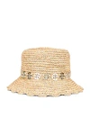 RABANNE RAFFIA BUCKET HAT