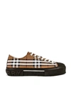 Burberry Vintage-check Print Low-top Sneakers In Dark Birch Brown Check