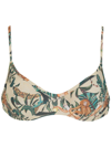 LYGIA & NANNY CASSIS LEAF-PRINT BIKINI TOP