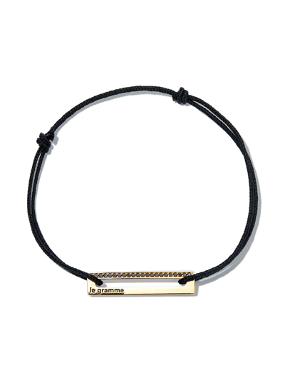 Le Gramme 2.5g 18k Yg Blk Punched Cord B In Gold