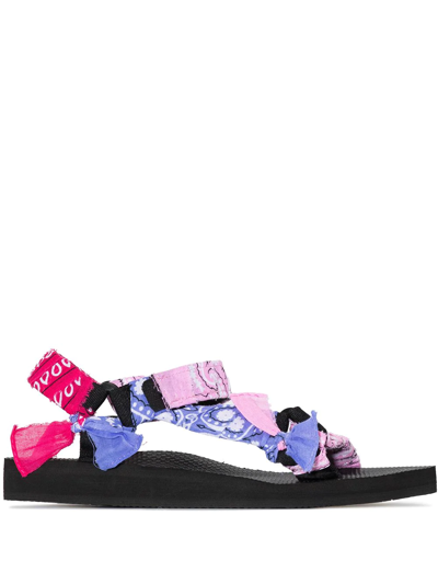 ARIZONA LOVE TREKKY BANDANA-PRINT FLAT SANDALS