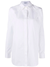 Ferragamo Long-sleeve Cotton Shirt In White