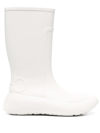 Ferragamo Logo-embossed Chunky Rain Boots In White