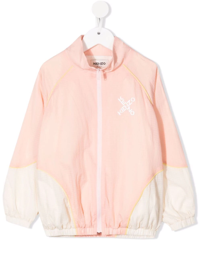 Kenzo Kids' X Logo-print Track Jacket In Pink