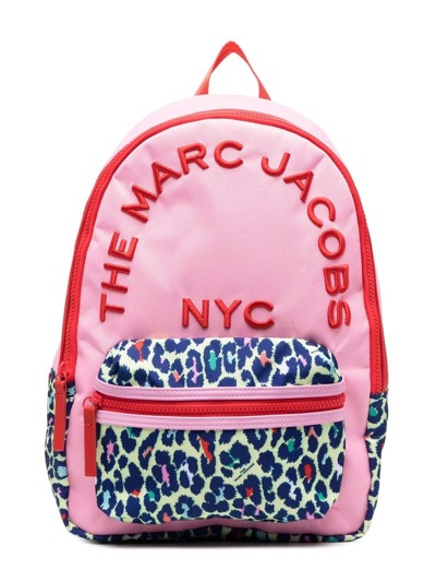 The Marc Jacobs Kids' Leopard-print Backpack In Pink