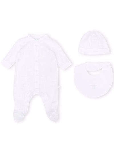 Givenchy 4g Motif Babygrow Set In White