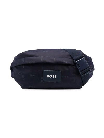 Bosswear Kids' Logo-patch Belt Bag In Blue