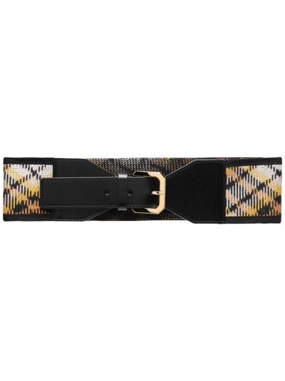 Missoni Pattern Elastic Web Belt In Fm0br Arancio Mul