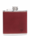 ASPINAL OF LONDON CONTRAST STITCHING HIP FLASK