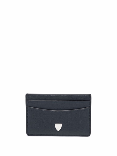 Aspinal Of London Saffiano Slim Cardholder In Blue