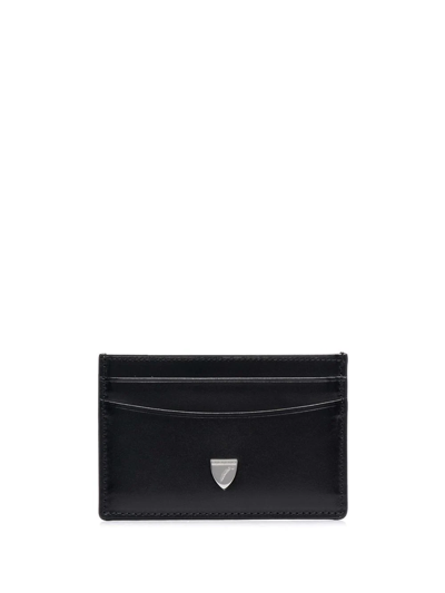 Aspinal Of London Smooth Leather Cardholder In Black