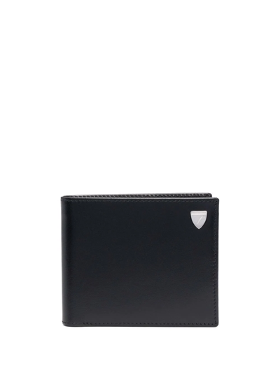 Aspinal Of London Leather Bi-fold Wallet In Black