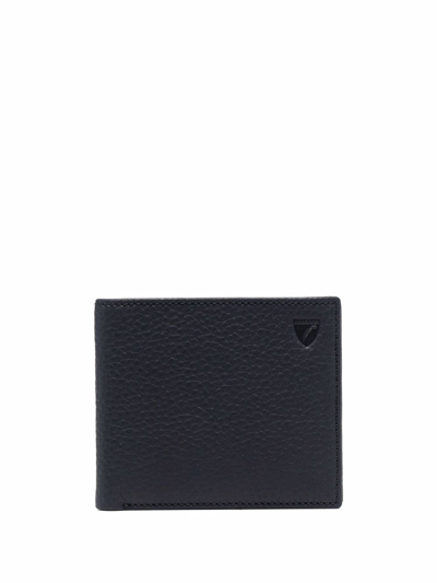 Aspinal Of London Bi-fold Leather Wallet In Blue