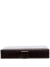 Aspinal Of London Crocodile-effect Leather Box In Brown