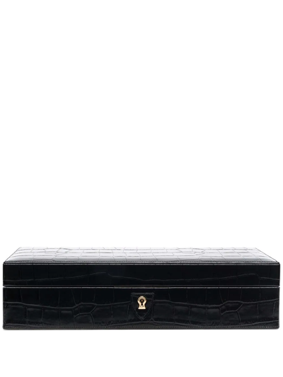 ASPINAL OF LONDON CROCODILE-EFFECT WATCH BOX